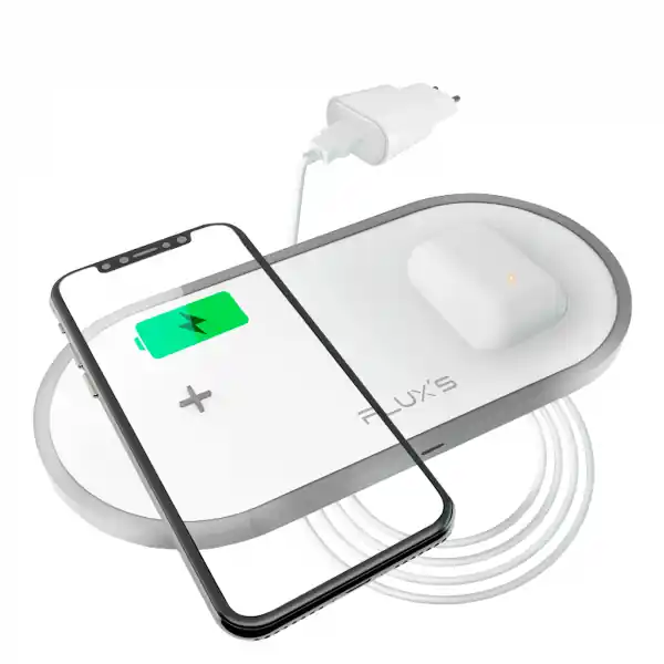 Mejor Precio CARGADOR FLUX’S DUAL INALAMBRICO APU Qi RAPIDA