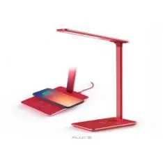 LAMAPARA LED ESCRITORIO FLUX’S INDUS ROJO CARGADOR INALAMBRICO Certificado