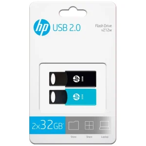 Compra Ahora PACK 2 PENDRIVE MEMORIAS USB HP HPFD212-32 TWIN 32GB