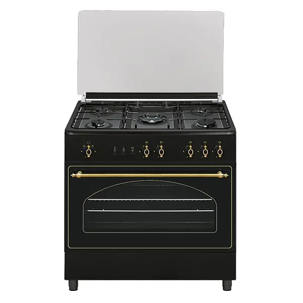 COCINA GAS VITROKITCHEN RU9060B 5 FUEGOS HORNO NEGRA Precio De Oferta