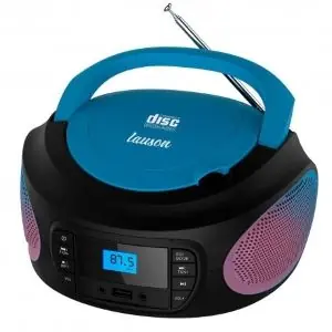 RADIO CD LAUSON LLB997 LUCES LED AZUL Promoción Exclusiva