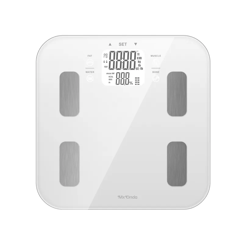 BÁSCULA DE BAÑO MX-PB2470 MX ONDA CRISTAL C-ELECTRODOS Stock Limitado