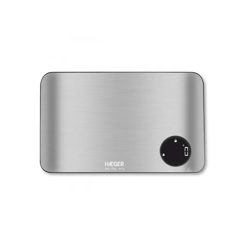 PESO DE COCINA KS-DIG 012A HAEGER INOX MAX 15KG LED Marca Reconocida