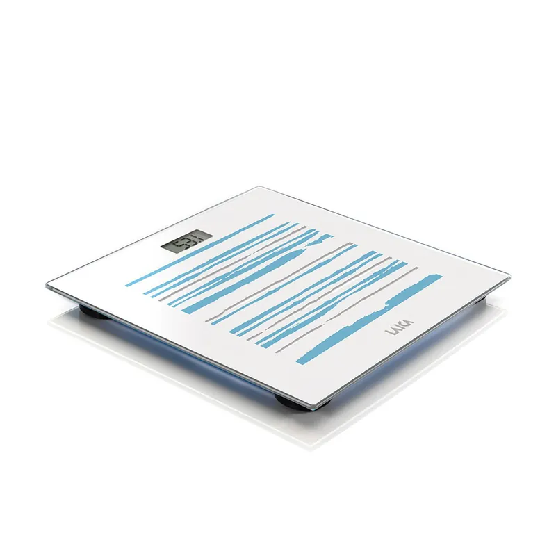 No Te Lo Pierdas BÁSCULA DE BAÑO PS-1074 LAICA CRISTAL BLANCO LCD