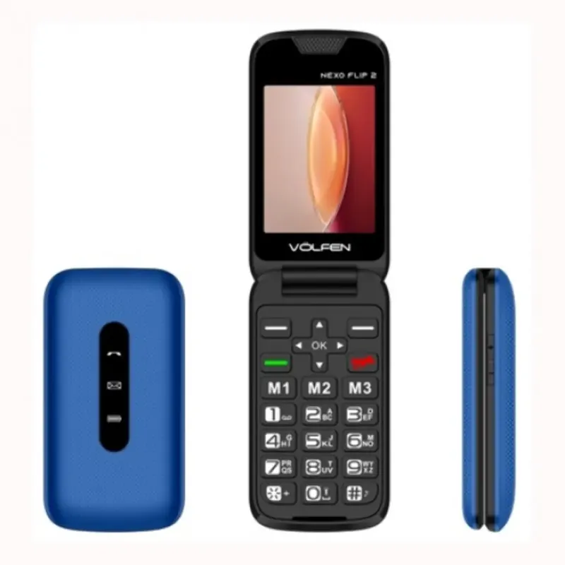 TELÉFONO SENIOR NEXO FLIP 2 AZUL 2,8″ 32GB VÖLFEN Oferta Especial