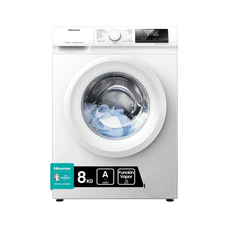 Entrega Rápida LAVADORA BLANCA WFQP-801419VM HISENSE A;8KG 1400RPM