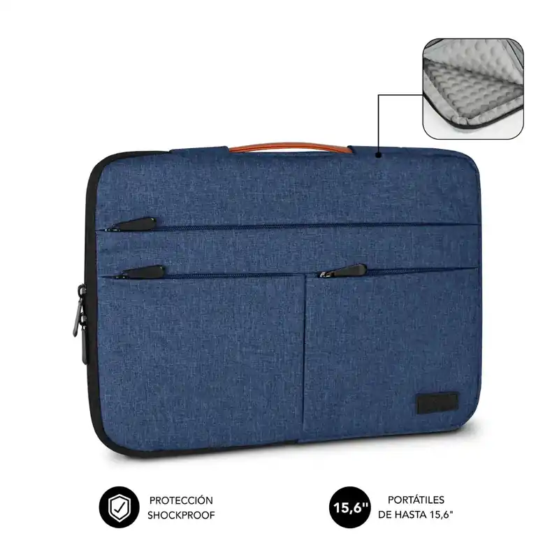Liquidación FUNDA PORTÁTIL AIR PADDING 360 15.6 SUBBLIM AZUL BURBUJAS