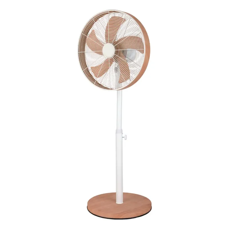 Marca Reconocida VENTILADOR DE PIE ALCAÑIZ BLANCO ABRILA 50W 5 ASPAS 3 VELOCIDADES