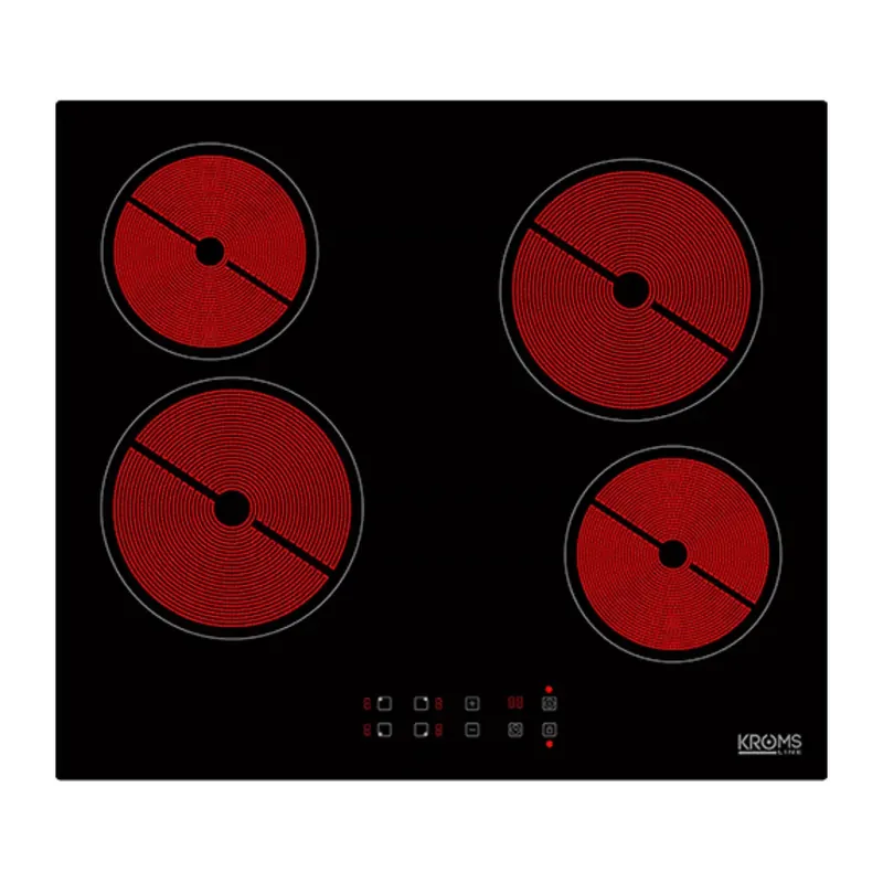 PLACA VITRO 60CM KV-4F-RA-TC KROMSLINE 4 FUEGOS 6KW ZONAS 20CM Oferta Limitada