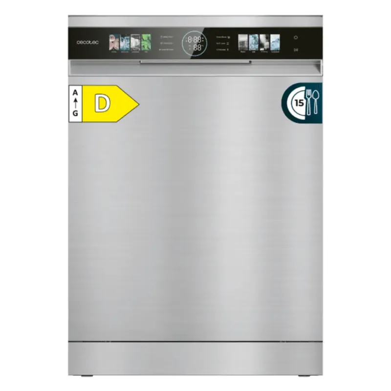 Compra Ahora LAVAVAJILLAS 60 CECOTEC A01_EU01_107124 INOX CLASE D; 15CUB 3ª BANDEJA