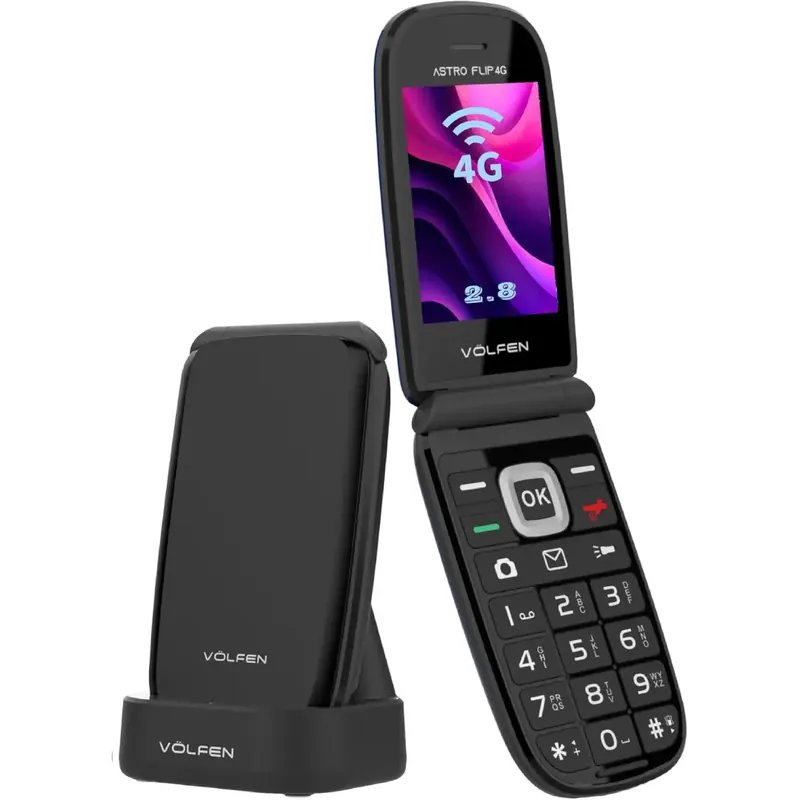 TELEFONO SENIOR ASTRO FLIP 4G NEGRO VÖLFEN 2.8″ 32 Oferta Especial