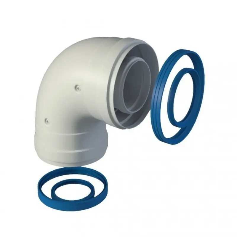 Codo 90º salida gases coaxial Ø 80/125 H-H Rebajas