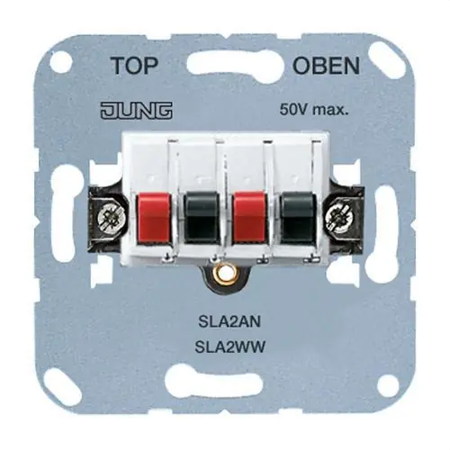 TOMA ALTAVOZ STEREO 25V AC 60V DC BLANCO ALPINO Marca Reconocida
