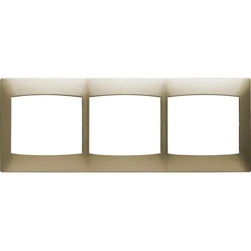 Últimas Unidades PLACA 3 ELEMENTOS HORIZONTAL SERIE CORAL SIN BASTIDOR EN DORADO PERLADO