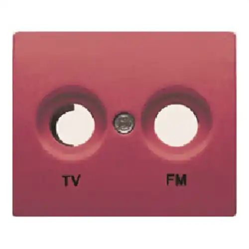 TAPA PARA TOMAS TV-FM SERIE IRIS EN ROJO RUBÍ Liquidación