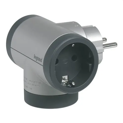 ADAPTADOR STANDARD 3x2P+T LATERAL ROT USB ALUMINIO Solo Hoy
