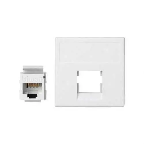 Súper Precio PLACA SIMON K45 V&D PLANA SIN GUARDAPOLVO PARA 1 CONECTOR CAT5E UTP BLANCO NIEVE