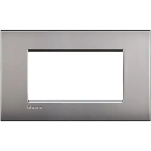 Últimas Unidades PLACA LIVINGLIGHT AIR 4 MÓDULOS NIQUEL SATINADO