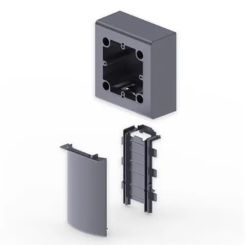 ADAPTADOR PARA 1 MECANISMO UNIVERSAL U24X PVC ALUMINIO Marca Reconocida