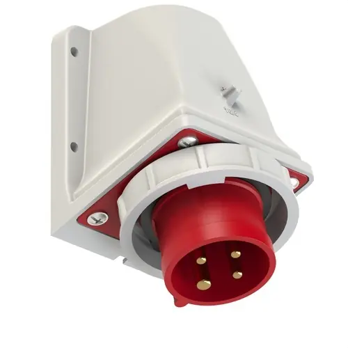 CLAVIJA MURAL ESTANCA IP67 3 POLOS + TIERRA 380V 16A 6h DE COLOR ROJO Envío Inmediato