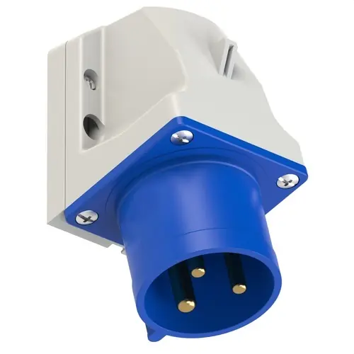 Última Oportunidad CLAVIJA MURAL IP44 2 POLOS + TIERRA 220V 32A 6h DE COLOR AZUL