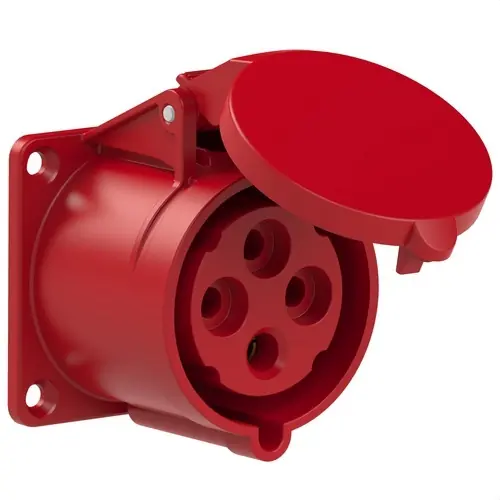 BASE EMPOTRAR RECTA IP44 3 POLOS + TIERRA 380V 32A 6h DE COLOR ROJO Ocasión Especial