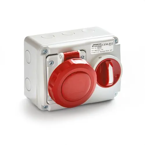 BASE 3P+T 32A 380/415V 6 HORAS CON CAJA INDIVIDUAL Precio Reducido