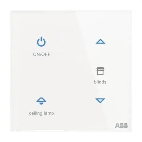 Directo De Fábrica SENSOR TÁCTIL 4 CANALES 86x86 ABB-TACTEO FM CRISTAL GLASSÉ