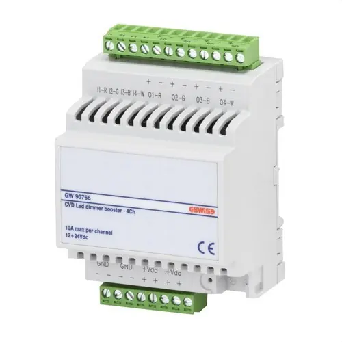 AMPLIFICADOR CON 4 CANALES 10A + 4 MÓDULOS DIN PARA DIMMER LED IP20 Bestseller