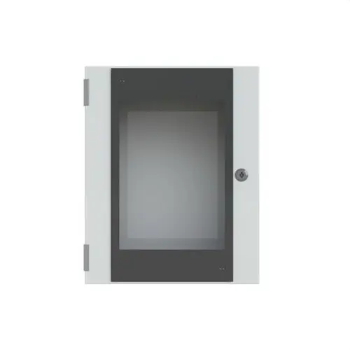 Últimas Unidades ARMARIO CON PUERTA ACRISTALADA 500x400x200mm GRIS CLARO RAL 7035