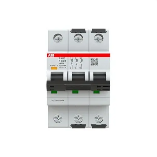 Últimas Unidades INTERRUPTOR AUTOMÁTICO S303P-K0,2 3P 0,2A CLASE K 25kA