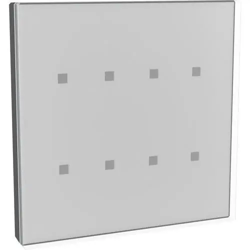 PULSADOR CAPACITIVO LAÜKA DOT KNX 8 BOTONES CRISTAL BLANCO Y MARCO CROMO Última Versión