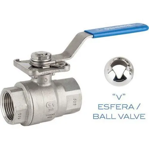 Venta Final VÁLVULA CONTROL CON ESFERA V 2015 2 PIEZAS 30° 1"