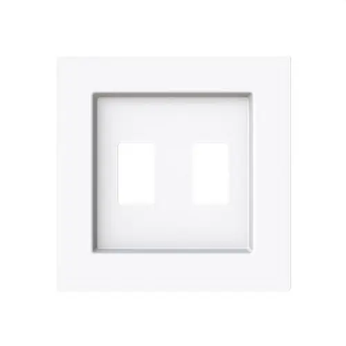 Alta Calidad TAPA TOMA VDI DOBLE SERIE ALBA BLANCO BRILLO
