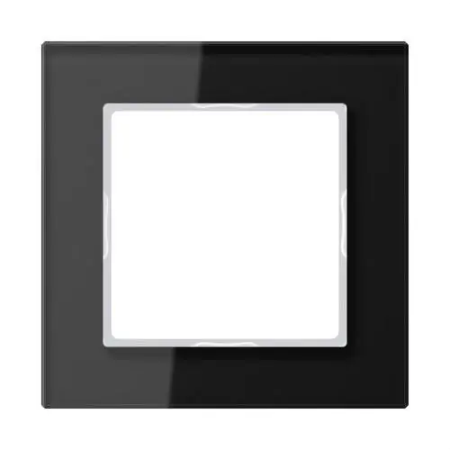 MARCO EMBELLECEDOR NEGRO BRILLANTE SIMPLE 84x84mm Oferta Flash