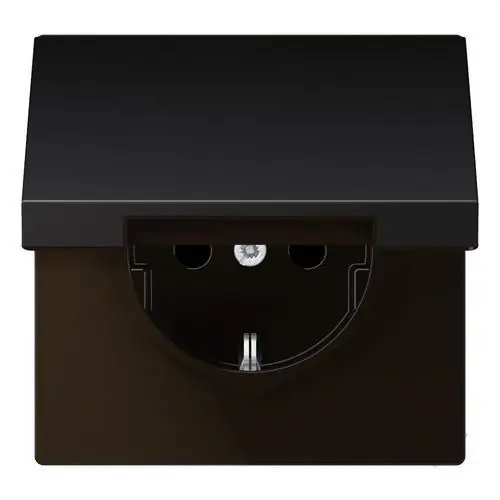 A Buen Precio BASE ENCHUFE CON TAPA ABATIBLE DARK