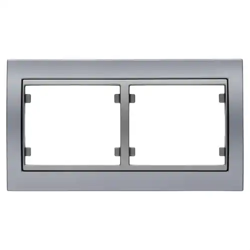 MARCO 2 ELEMENTOS HORIZONTAL EN ZAMAK SERIE MEGA EN ALUMINIO PRUSIA Envío Exprés
