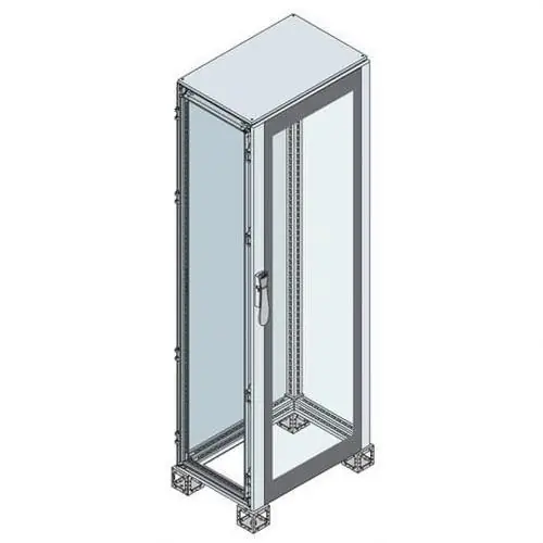 ARMARIO CON PUERTA ACRISTALADA 2000x600x500mm GRIS CLARO RAL 7035 Certificado