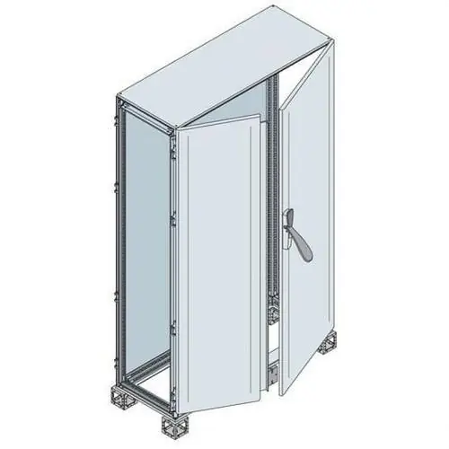Alta Calidad ARMARIO CON CIERRE CIEGO SUPERPUESTO 2200x1200x400mm GRIS CLARO RAL 7035